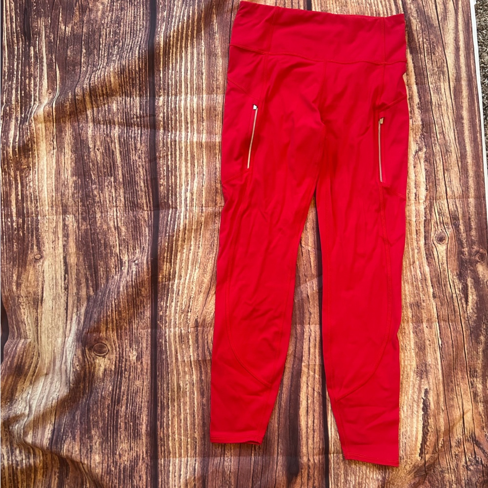 Women’s Athleta Rainer Tights in Red Size S - Picture 2 of 9